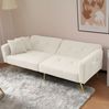 Schlafsofa 175 x 64 x 72 cm mit Bettfunktion, Seitentaschen und vergoldeten Beinen Bild 5