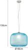 Pendelleuchte ASHFORD einflammig Kristall Glasschirm in Blau, Ø 40cm Bild 4