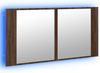vidaXL LED-Spiegelschrank Braun Eichen-Optik 90x12x45 cm Acryl 834969 Bild 5