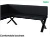 MEBLINI Eckbank für Esszimmer - Küchenbank - Essecke - Sitzecke Küche - PETER - X-Beine 128x168x87cm Links - Schwarz Kunstleder Bild 5