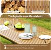 COSTWAY Gartentisch mit 5cm Schirmloch, rechteckig 200cm, Akazie, Esstisch für 8 Personen Bild 4