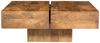 Couchtisch Amberley aus Mangoholz, Quadratisch, Naturfarben, 80x30x80 cm, Stilvoll & Robust Bild 3