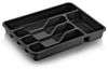 Michelino Besteckkasten in Schwarz - Schubladeneinsatz 38,5 × 31 × 7 cm Bild 2