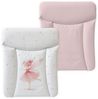 Ceba Baby® weiche Wickelauflage 50x70 cm - Doppelseitige Baby Wickelunterlage - Wickeltischauflage für Junge und Mädchen - Wasserdicht, abwaschbar - OEKO-TEX - Made in EU - Rosa Fee Bild 2