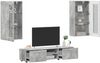vidaXL TV-Schrankset mit Regal FLORIN 3 pcs Beton Grau Holzwerkstoff 3397927 Bild 3