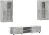 vidaXL TV-Schrankset mit Regal FLORIN 3 pcs Beton Grau Holzwerkstoff 3397927 Bild 2