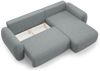 Ecksofa Schlafsofa Sofa GASTON in Stoff Puente Dunkelgrau Ottomane Rechts Bild 4