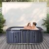 mSpa Whirlpool aufblasbar Urban Nest U-NE021 für 2 Personen mit Rattan-Tisch, (Outdoor Indoor Luxus Garten Pool - inkl. Wärmeschutzabdeckung - UV-C Filter - 40 ° C Schnellheizsystem - Winterfest, 5-tlg, Sitzpolster - 6-Schicht-PVC - LED Fernbedienung -... Bild 5