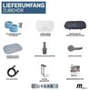 mSpa Whirlpool aufblasbar Urban Nest U-NE021 für 2 Personen mit Rattan-Tisch, (Outdoor Indoor Luxus Garten Pool - inkl. Wärmeschutzabdeckung - UV-C Filter - 40 ° C Schnellheizsystem - Winterfest, 5-tlg, Sitzpolster - 6-Schicht-PVC - LED Fernbedienung -... Bild 4