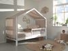 Hausbett >Buche Massiv< in Buche massiv weiß lackiert - 207,5x170x97,5 (BxHxT) Bild 2