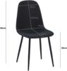 Albatros Esszimmerstuhl BARI mit Stoff Bezug, 4er Set Schwarz, stilvolles Vintage Design, belastbar mit 110Kg, Polsterstuhl - Moderner Küchenstuhl Bild 5
