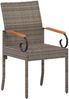 vidaXL Gartenstühle 4 pcs Grau und Marineblau Poly-Rattan und Akazie 42025888 Bild 5