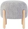 Hocker Dayla aus Boucle-Stoff, Grau, 45 x 45 x 38 cm Bild 2