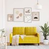 vidaxl 2-Sitzer-Sofa, 120 cm, Samt, Gelb Bild 3
