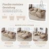 Modulares 2-Sitzer Cordsofa, Getränkehalter, Seitentaschen, Federkern, Khaki Bild 2