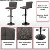 2er-Set Barhocker HWC-G87, Tresenhocker Barstuhl, höhenverstellbar drehbar, Stoff Boucle (450g/m²) FSC® ~ taupe Bild 2