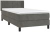 vidaXL Boxspringbett mit Matratze Dunkelgrau 90x190 cm Samt 3130932 Bild 3