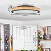 hofstein Deckenleuchte »Vacil« Deckenlampe, Metall/MDF/Kunststoff, Schwarz/Holzoptik/Braun, dimmbar m. Fernbedienung, Ø45cm, 120-1800 Lumen, LED IP20 Bild 2