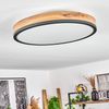 hofstein Deckenleuchte »Vacil« Deckenlampe, Metall/MDF/Kunststoff, Schwarz/Holzoptik/Braun, dimmbar m. Fernbedienung, Ø45cm, 120-1800 Lumen, LED IP20 Bild 1