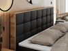 Boxspringbett mit Kopfteil und Topper, Polsterbett - ALBERO 1 - 140 x 200 cm - Schwarz Kunstleder - H4 Bild 4