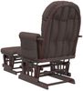 vidaXL Schaukelsessel mit Hocker Gleitend Braun Stoff 351664 Bild 5