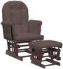 vidaXL Schaukelsessel mit Hocker Gleitend Braun Stoff 351664 Bild 2