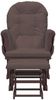 vidaXL Schaukelsessel mit Hocker Gleitend Braun Stoff 351664 Bild 3