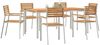vidaXL Garten Essgruppe 7 pcs Massives Teakholz und Edelstahl 3334786 Bild 3