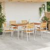 vidaXL Garten Essgruppe 7 pcs Massives Teakholz und Edelstahl 3334786 Bild 4