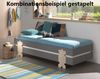 Stapelbett >Moldulo< 90x200cm, inkl. Lattenrost, grau lackiert - 203,6x27,5x93,8cm (BxHxT) Bild 5