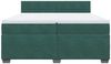 vidaXL Boxspringbett mit Matratze Dunkelgrün 200x200 cm Samt 3286405 Bild 4