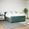 vidaXL Boxspringbett mit Matratze Dunkelgrün 200x200 cm Samt 3286405 Bild 3