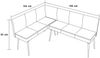 HTI-Living Eckbank Eckbank 154 x 195 cm Mesilla kurzer Schenkel links (Stück, 1-St, 1 Eckbank), Sitzbank Polsterbank Bild 2