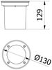 5 Watt eckige LED Einabu Boden-Spot Bodenleuchte Bodenstrahler Wegleuchte | schwenkbar aus Edelstahl | 130 x 130 x 129mm (B. x L. x H.) | 400 Lumen | RGBW (2700-6500 K) Bild 5