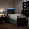 vidaXL Boxspringbett mit Matratze Dunkelgrau 90x190 cm Stoff 3292651 Bild 5