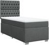 vidaXL Boxspringbett mit Matratze Dunkelgrau 90x190 cm Stoff 3292651 Bild 3