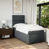 vidaXL Boxspringbett mit Matratze Dunkelgrau 90x190 cm Stoff 3292651 Bild 4