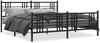 vidaXL Bettgestell mit Kopf- und Fußteil Metall Schwarz 200x200 cm 376349 Bild 2