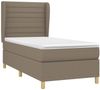 vidaXL Boxspringbett mit Matratze Taupe 100x200 cm Stoff 3128585 Bild 3