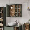 Badspiegelschrank Viola Grün/Artisan 80 x 75 cm mit offenen Regalen Vicco Bild 5