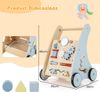 Holz Baby Lauflernhilfe mit Multi Aktivitätslernzentrum Montessori Schiebelauflernhilfe Bild 2