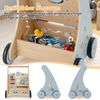 Holz Baby Lauflernhilfe mit Multi Aktivitätslernzentrum Montessori Schiebelauflernhilfe Bild 4