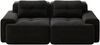 Modulares Sofa aus Cord mit Tiefsitz & rutschfester Basis, schwarz Bild 5
