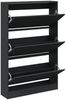 vidaXL Schuhschrank Schwarz 80x21x125,5 cm Holzwerkstoff 839925 Bild 2