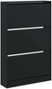 vidaXL Schuhschrank Schwarz 80x21x125,5 cm Holzwerkstoff 839925 Bild 4