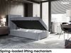 MEBLINI Boxspringbett KAI 100x200 cm mit Bettkasten - H3/Grau Samt Gepolstert Einzelbett mit Topper & Taschenfederkern-Matratze - 100x200 Links Bild 3