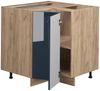 Eckunterschrank Fame-Line Dunkelblau Hochglanz 80.5 cm , AP Eiche Vicco Bild 4