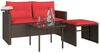 vidaXL 3-teiliges Gartensofa-Set mit Kissen, braun, Polyrattan 365465 Bild 4