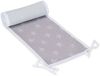 FabiMax Baby Beistellbett für Boxspringbett, TÜV geprüft 2022, inkl. Matratze und Nestchen aus Netzstoff, Buche massiv weiß, Comfort/weiße Sterne auf grau Bild 2