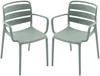 Vente-unique - MOAH Garden dining set Plastik GrünWeiß - B 56,5 cm80,5 cm x H 81 cm77 cm x L 60 cm90,5 cm Bild 4